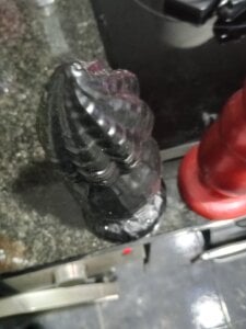 Xauencaliente Dildo dragón negro enorme en espiral 16 ancho y 20 largo, no cabe entero dentro mi culito prieto Billede 2