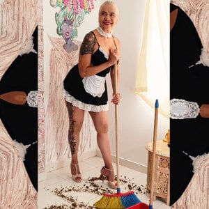 "Time to clean more than just your room… I’ll be your sexy maid for a day" 🔥🧹💦😈 de freyadevil333  3 Imagens