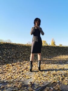 chillimonia Stifelette, Korsett, Rock und Nylons outdoor slika 4