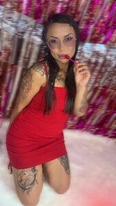 zoe_cute2 with red dress 🔥. Fotka 4