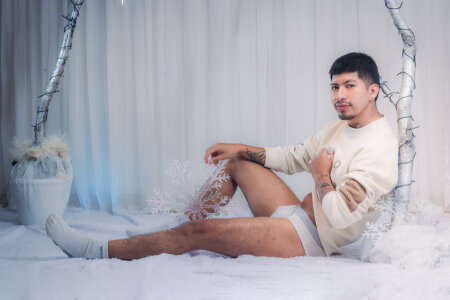 AxelAndJeremy white and sexy christmas Pic