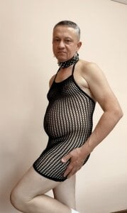 Sashabikros В черном сеточном боди Poză 3