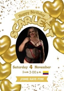 scaelettdubois My birthday Pic