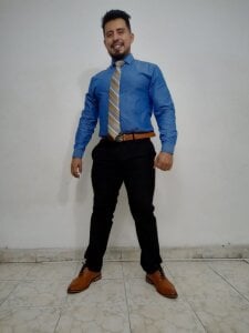 KalethBigDick Blue and black suit office  2. fénykép