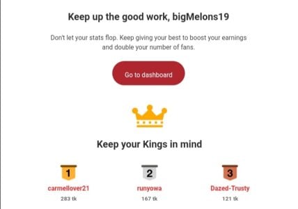 bigMelons19 My top tippers each month❤️❤️❤️❤️😍 Pic