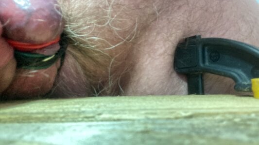 CBTluver purple balls in bondage Pic 9