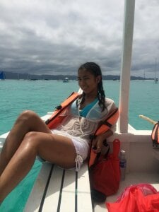 SecretaryAnna lets swimming Foto