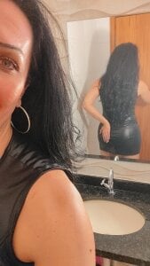 TransEllyn18cm Vestido de couro preto Foto 5