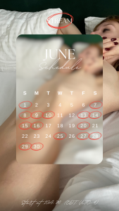 Annbarbiee SCHEDULE FOR JUNE Pic
