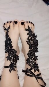 Tobillera de encaje de Neko_Feet370  4 Imagens