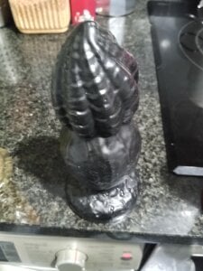 Xauencaliente Dildo dragón negro enorme en espiral 16 ancho y 20 largo, no cabe entero dentro mi culito prieto Billede 4