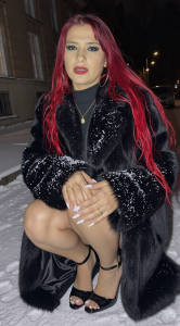 AndreaPink2024 Wearing Coats Pic 6