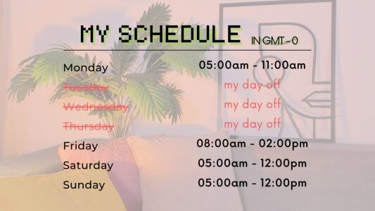 Tori_the_witch my schedule! (in GMT-0, check your time first!) upd. March 2026 Pic