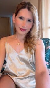 milablossom-with-pussy in satin pajamas Pic