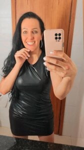 TransEllyn18cm Vestido de couro preto Foto 3