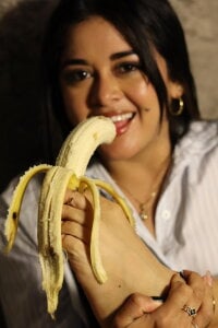 goddessfeetxx Squashing a banana Pic 2