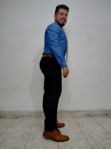 KalethBigDick Blue and black suit office  3. fénykép