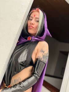 cherry_jenklins8 Cosplay Raven Girl - Titan Teens! Saliva, Latina, Ahegao, Tattoos, Latex, Submissive 사진 8