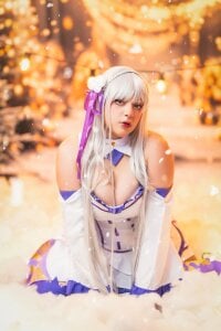 Elice_cooper_ Emilia cosplay!! 🌸✨ Pic 3