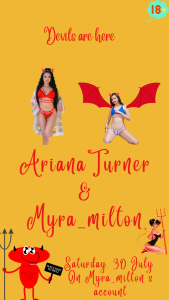 ArianaTurner Devil party with my friend @myra_Milton Pic