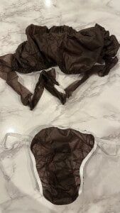 Hanabi-hentai 女性が着た後の紙ブラ紙パンツ(宝) Photo
