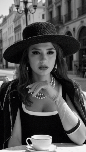 AndreaPink2024 Black and White Pic 9