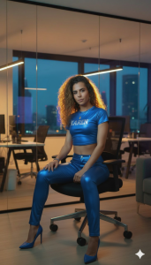 karen_sofia_ blue latex sexy Pic 2