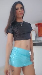 karen_sofia_ new skirt latex blue Pic 6