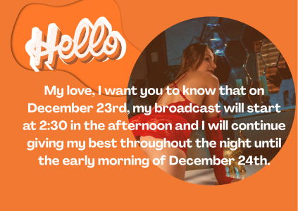 letiziia_sky1 I want you to know that on December 23rd, my broadcast will start at 2:30 in the afternoon and I wil зображення