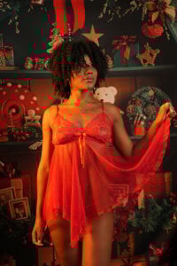 Afro_Luna Winter Temptation in White Heels Pic 4