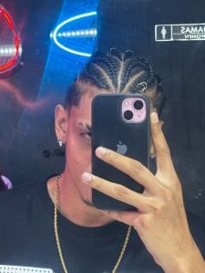 Straight_with_curls Braided 🎱 Pic 2