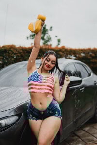 angelgate Car wash with Angel 🫦 Pic