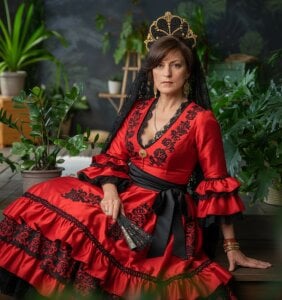 Lady in red de Vivian_Violet_  4 Imagens