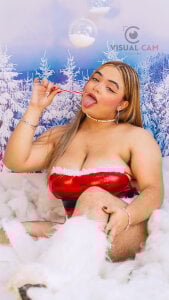 Celeste_Mcs_ By the tree… ready to melt this Christmas 🔥🎄 Pic 2