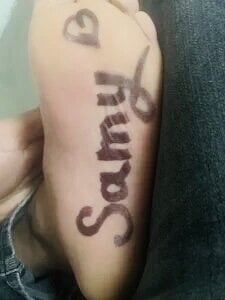 KimberlySlut666 Body writing Pic