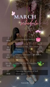 Nicolemorelli2 🦋Mounthly Schedule🦋 صورة واحدة|Nicolemorelli2 🦋Mounthly Schedule🦋 صورتان|Nicolemorelli2 🦋Mounthly Schedule🦋  2 صور|Nicolemorelli2 🦋Mounthly Schedule🦋  2 صورة