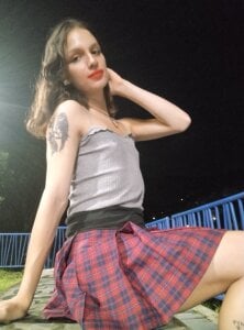 BurningVenus12 Red mini skirt Pic