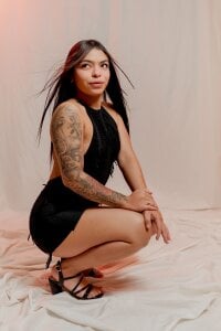 AshleyCampbell_ using my new black dress 😈 Pic 2