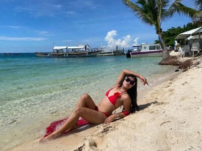 Danicahotcum Hot in red swimsuit Pic 4