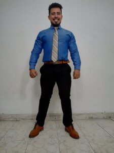 KalethBigDick Blue and black suit office  7. fénykép