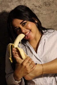 goddessfeetxx Squashing a banana Pic 3
