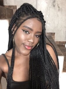 Ebony_Pregnant_Teen Public Foto