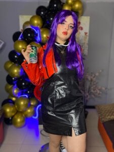 scarleth_shadow COSPLAY MISATO EVANGELION 💜❤🖤 Pic 7