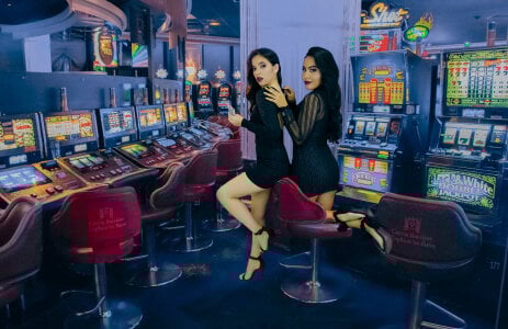 paola_katy_dicks Naughty girls in the casino Pic