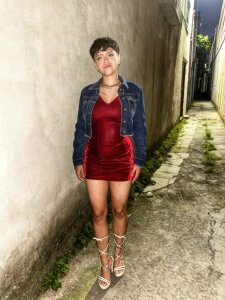 lunabustygirl red sexy Foto 6