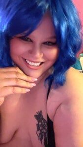 Fatpussybigass Blue hair Pic 5