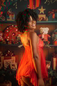 Afro_Luna Winter Temptation in White Heels Pic 5