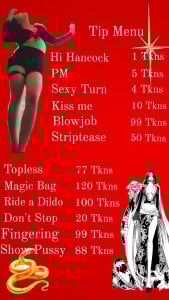 hancock-boa The menu of your desires 🔥🥵😈🍆💦😏 Pic