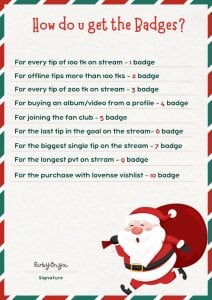 R-U-B-Y X-MAS BADGE Foto