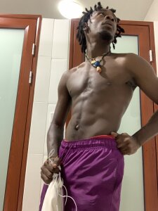 AthleticBlackTeen Public Pic 5